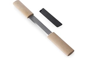 HERMIT TOOLS Wood Carving Tools with Sheath Woodworking Tool 5.1" Draw knife Wood Chisels Wood Draw Knife Woodworking Drawing Tools Fleshing Knife
