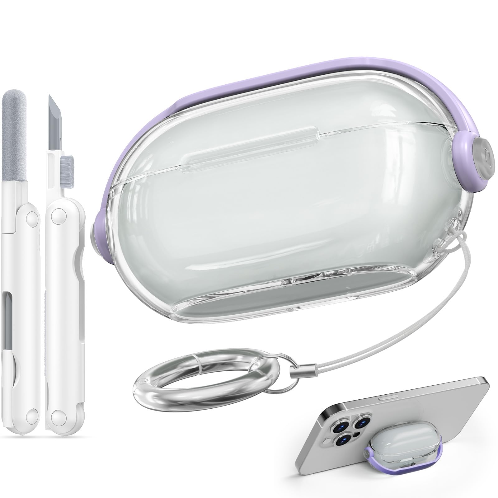 Wowwat Clear Cover for Beats Solo Buds (Purple)