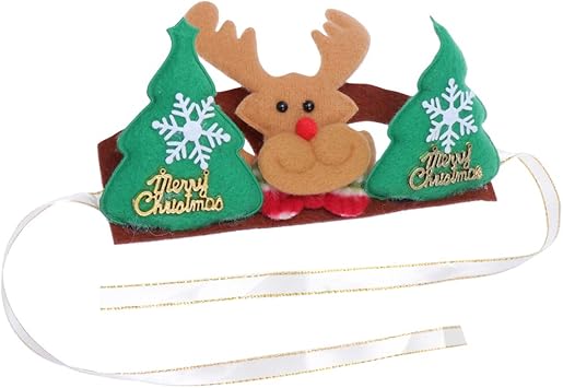 Amazon Co Jp 犬猫のクリスマスプレゼント 面白い猫クリスマス頭飾りクリエイティブ犬パーティーコスプレ小道具ペット用品 緑のエルク サイズm Pet Supplies