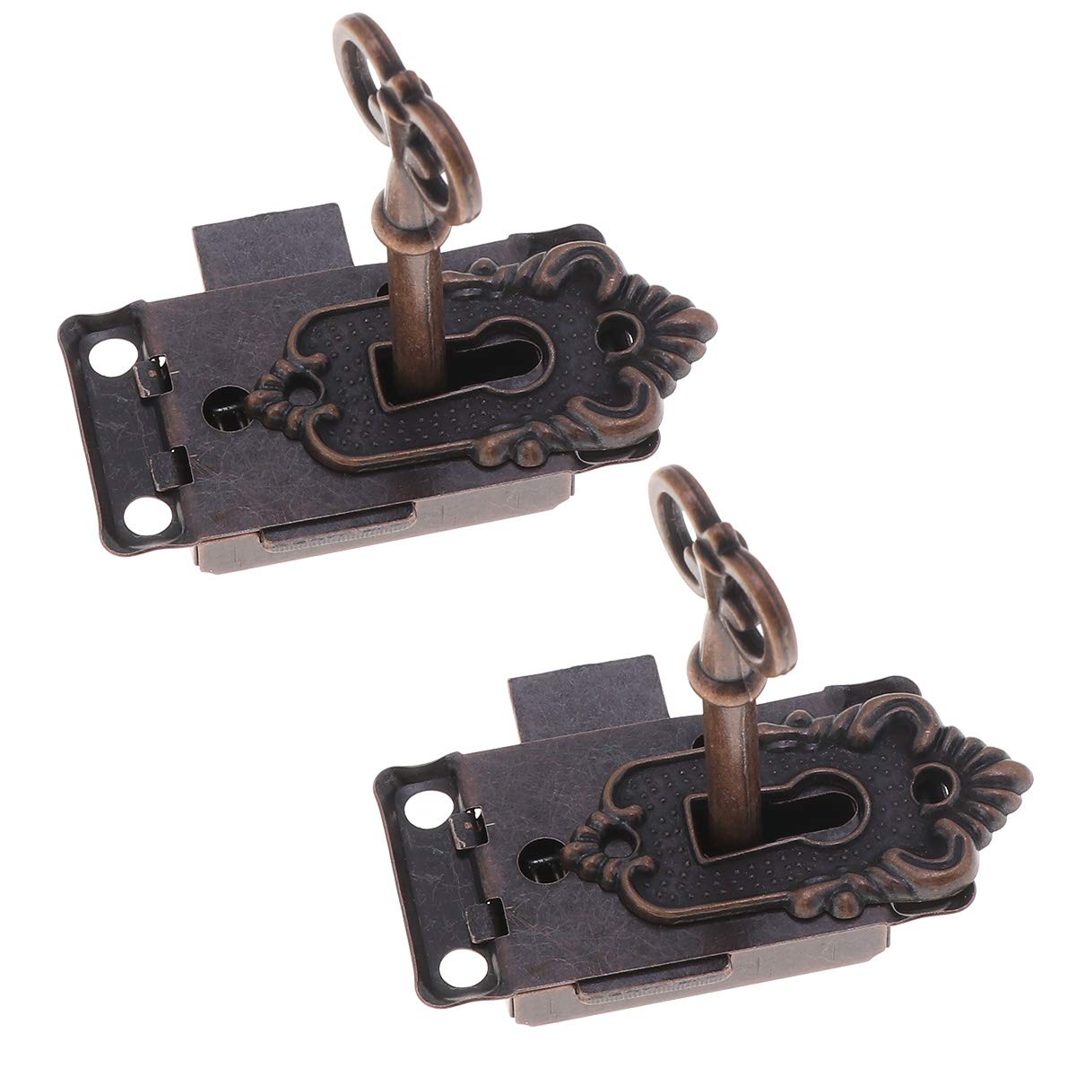 Yardwe Door Lock Antique Cupboard Lock Decorative Furniture