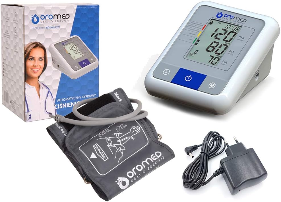 Blutdruckmessgerät Oberarm-Blutdruckmessgerät # mit WHO Ampel Farbskala &amp; Netzteil ORO-N1 BASIC