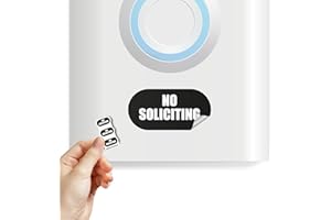 ENGRAVENUSA Small No Soliciting Sign for House | 3 Pack No Soliciting Sign for Home | Tiny Size Perfect for Video Doorbell |1x0,5 Inches Weatherproof Sticker | Ideal for Apartment, Office and more (Matte Black)