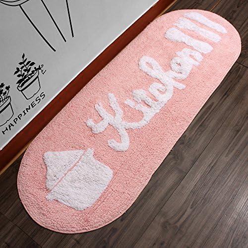 Pink Kitchen&amp;bath Gray Area Rug, Kitchen Mat, Door &amp; Bath Rug , Decorative, Stylish Designs (41x15)