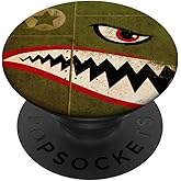 WWII P-40 Fighter Plane Shark Mouth Warbird Nose Art PopSockets Adhesive PopGrip