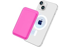 SOFTGAS Magnetic Phone Wallet for Apple MagSafe, Card Wallet Holder for iPhone 15 Pro Max/15 Plus/15 Pro/15, 14 Pro Max/14 Plus/14 Pro/14, 13 Pro Max/13 Pro/13, 12 Pro Max/12 Pro/12, Hot Pink