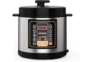 NAFEWIN Electric Pressure Cooker 6 Quart, 9-in-1 Pressure Multi-Cooker Stainless Steel, Rice Cooker, Steamer, Sauté, Yogurt M