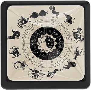 Círculo del zodiaco signos de gabinete pomos redondos con tiradores