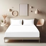 Aspire Homeware Double Fitted Sheet 25cm Deep Hotel Quality White view 2