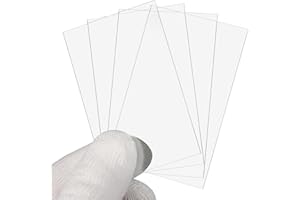 PATIKIL 50x80mm Glass Streak Plate, 6pcs Lab Glass Slides Microscope Glass Slides Optical Optically Clear Glass Slides Smooth