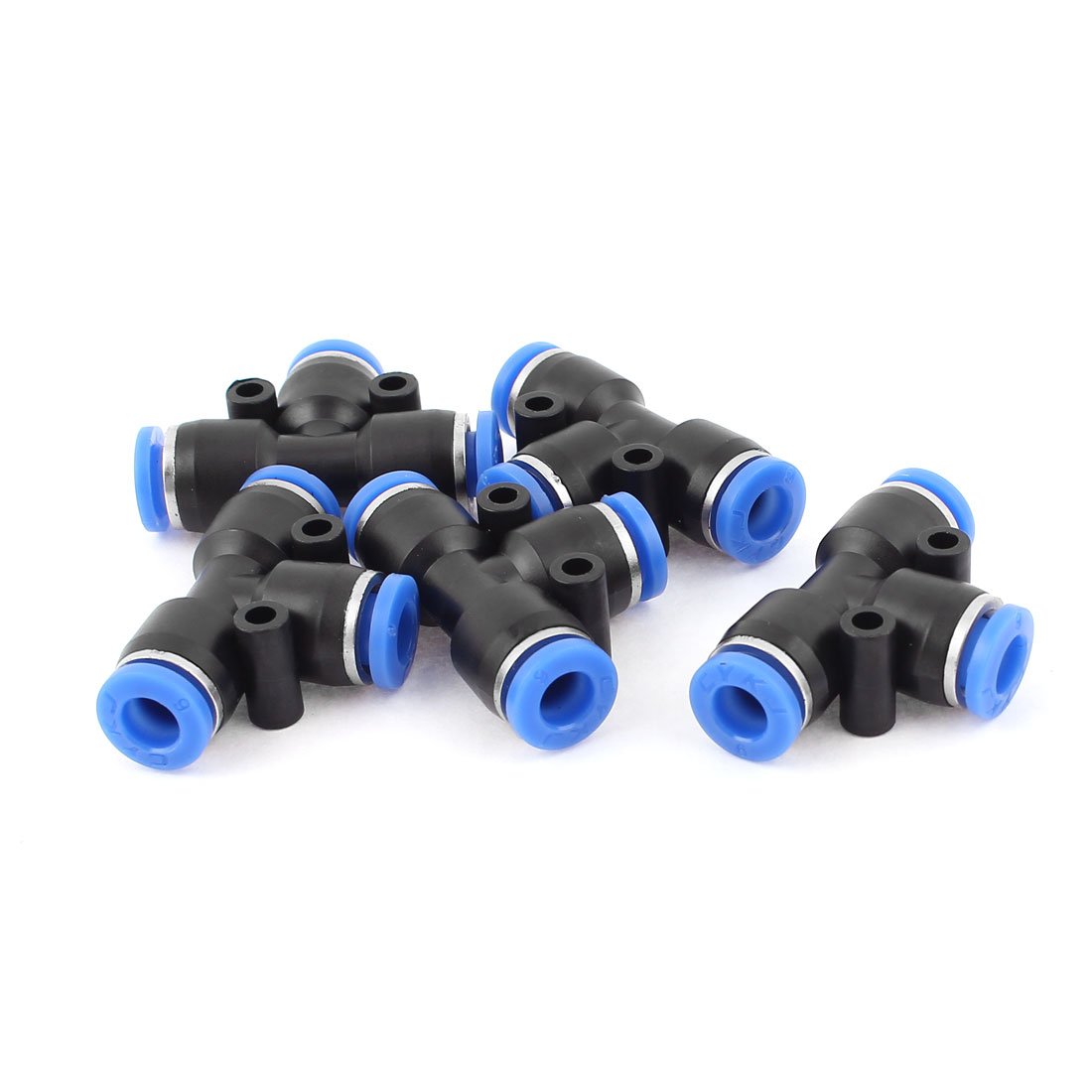 Sourcingmap 6mm to 6mm OD Tube 3 Way Plastic Pneumatic Air Pipe Quick Fitting