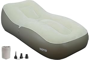 HOTO Inflatable Sofa, Blow Up Air Couch, Inflatable Lounger with Pump, 120s Self-Inflation, Ideal for Home/Picnic/Camping/Hik
