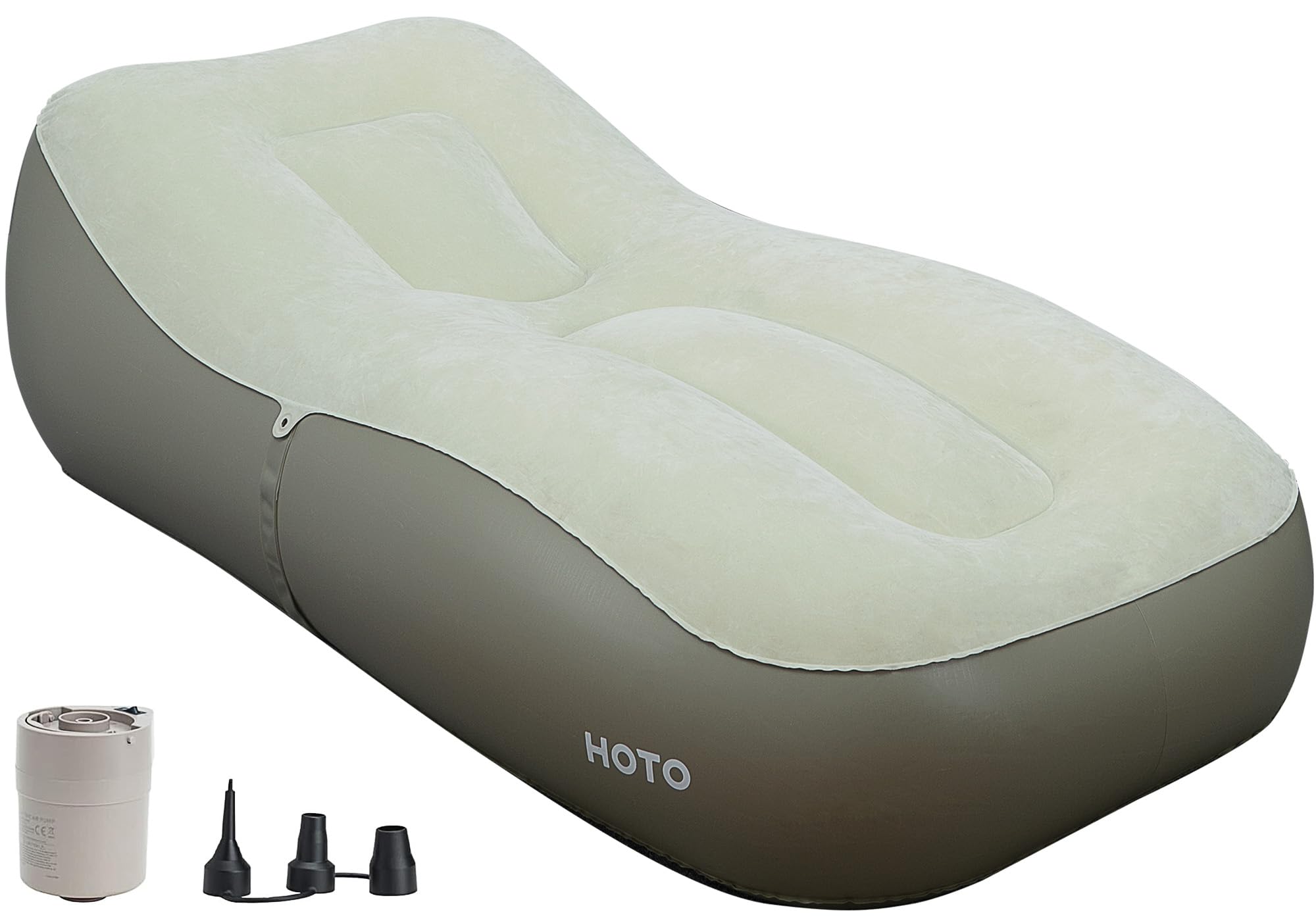 Photo 1 of HOTO Self-Inflating Sofa, Fast Inflation, Detachable Multi-use Air Pump, Super Wide, Ergonomic, Skin-Friendly, Water Resistance, Fold & Store, for Camping, Picnics, Hiking, Tent, and Home Use