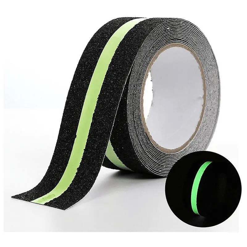 Anti Slip Traction Grip Friction Black Luminous Glow in The Dark Waterproof Safety Outside Floor Strip Tape for Stairs Step Floor 5cm x 5m