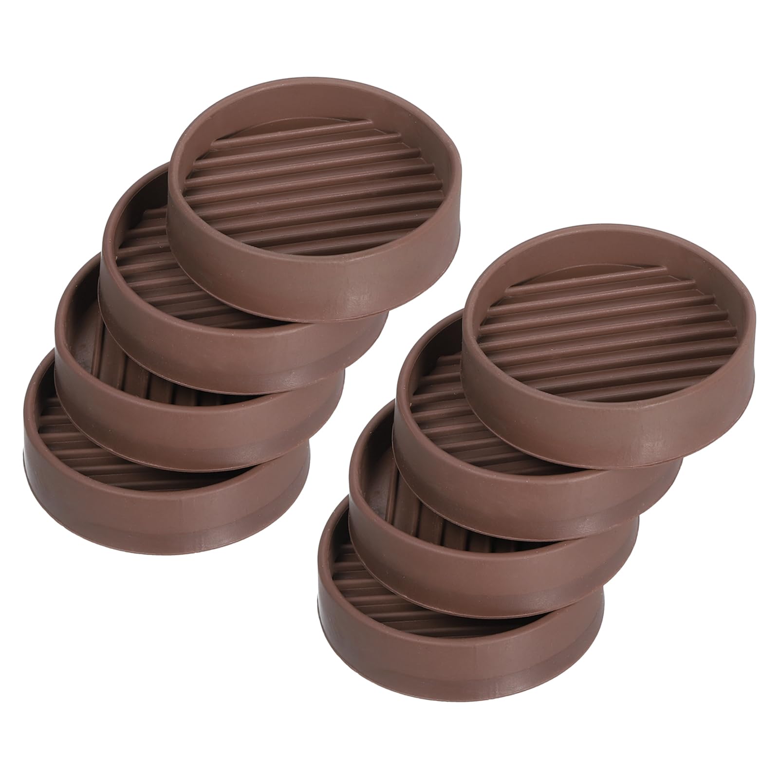 uxcell Chair Leg Floor Protectors, 8Pcs 2" - Rubber Round Non-Slip Furniture Pads, Anti-Slip Furniture Pads for Hardwood Floors, Couch, Bed Stopper (Brown)