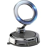 Beniduck Strong Magnetic Phone Holder for Car & Desk, Compatible with MagSafe, Secure Lock, Universal 360° Rota-Table Car Phone Mount for Dashboard, Glass, Table, Carbon Fiber