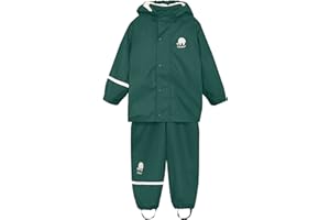 CeLaVi Kids Rain and Snow Suit for Boys Girls with Detachable Hood, Waterproof Raincoat and Pants - Ideal for Rain and Snow
