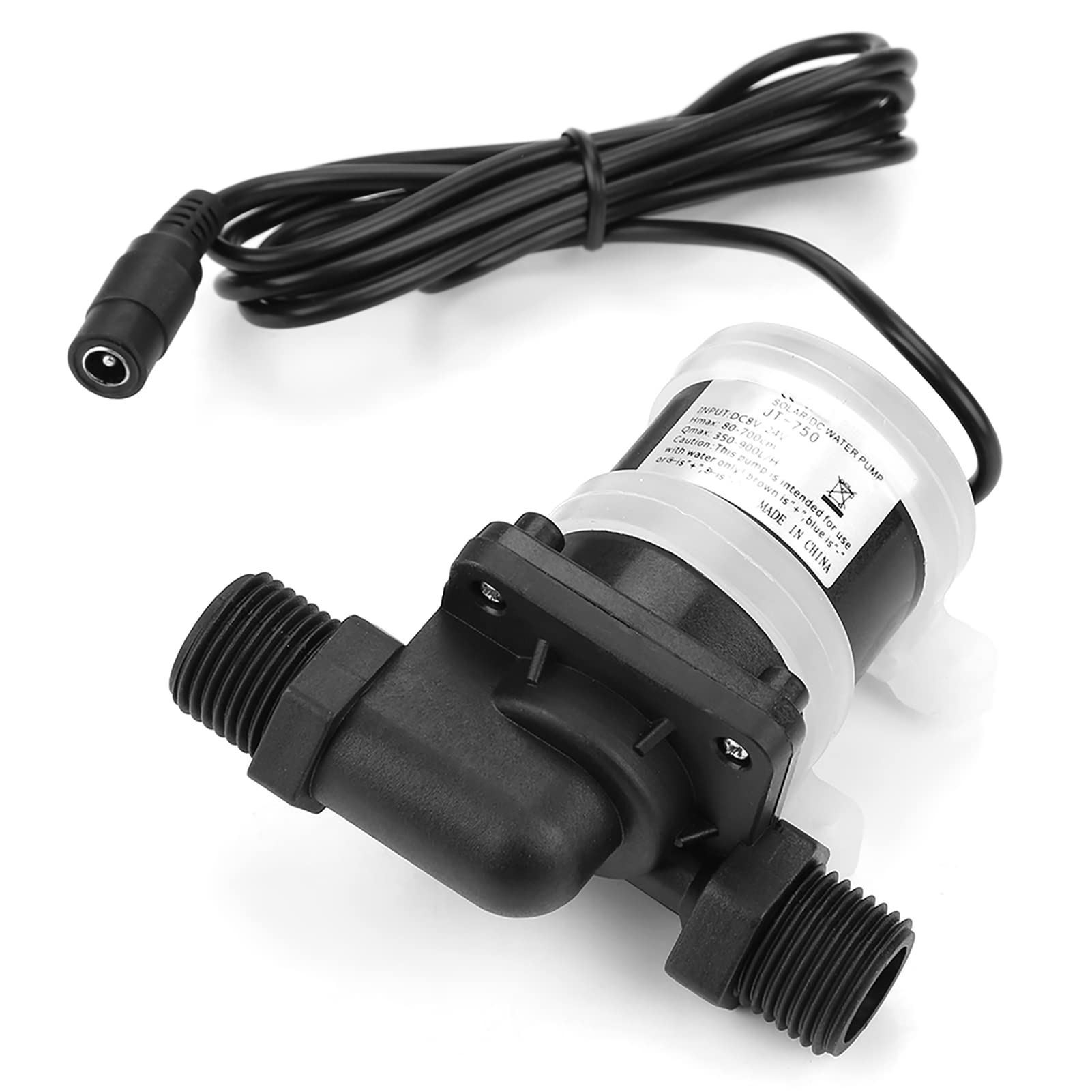 24V Mini DC Brushless Boost Water Pump Submersible Water Pumps for Solar Water Heater, Small Fish Pond Low Noise -40℃ ~100℃