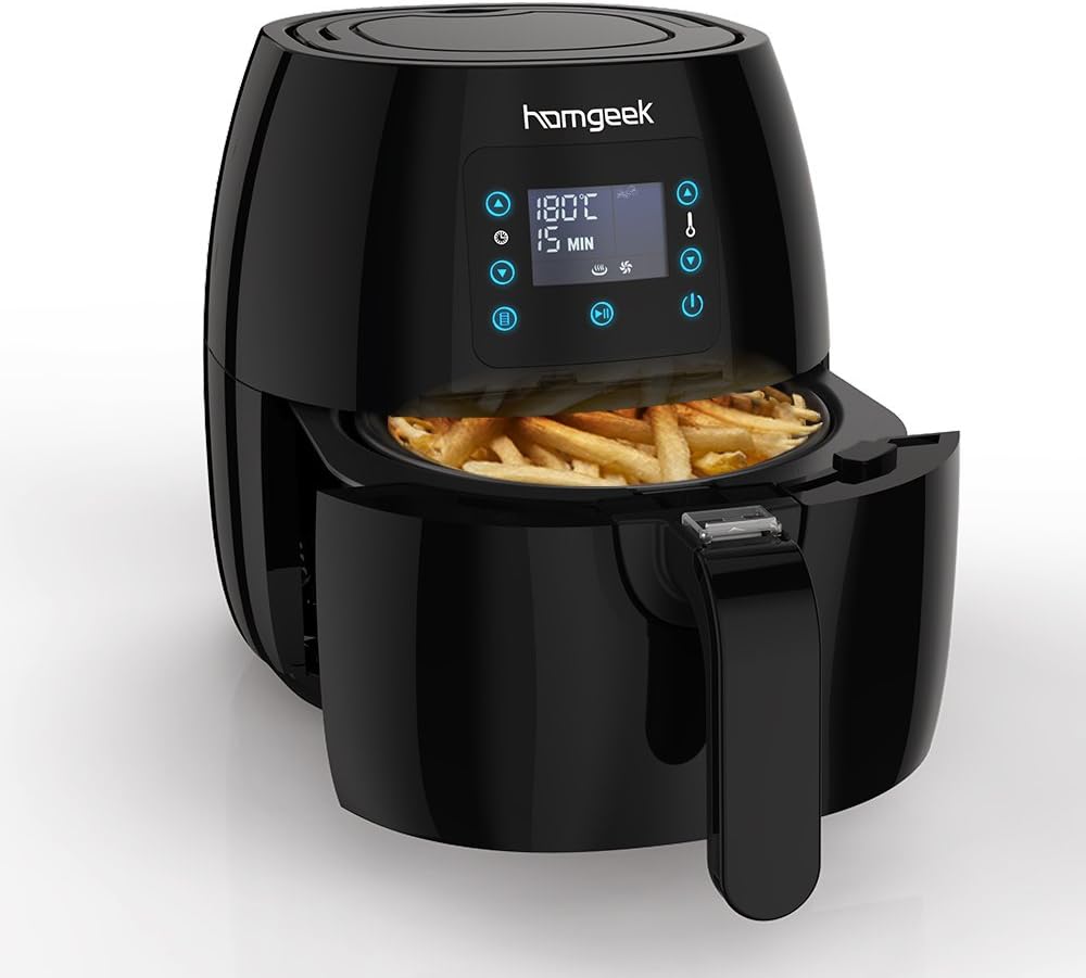 homgeek Freidora Eléctrica, Freidora de Acero Inoxidable 2.4l ...