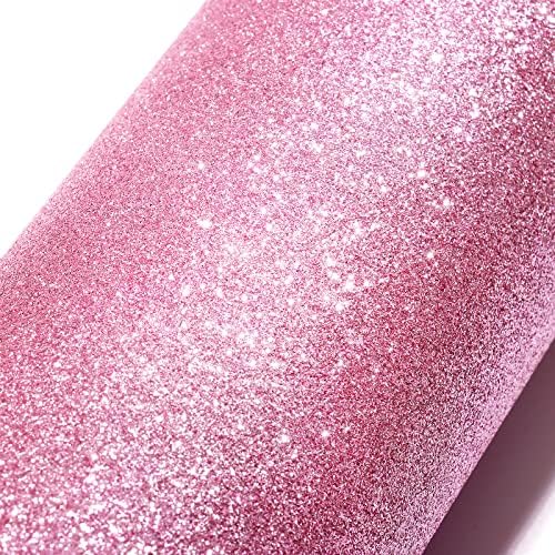 Stickyart Light Pink Glitter Wallpaper Peel and Stick Glitter Contact