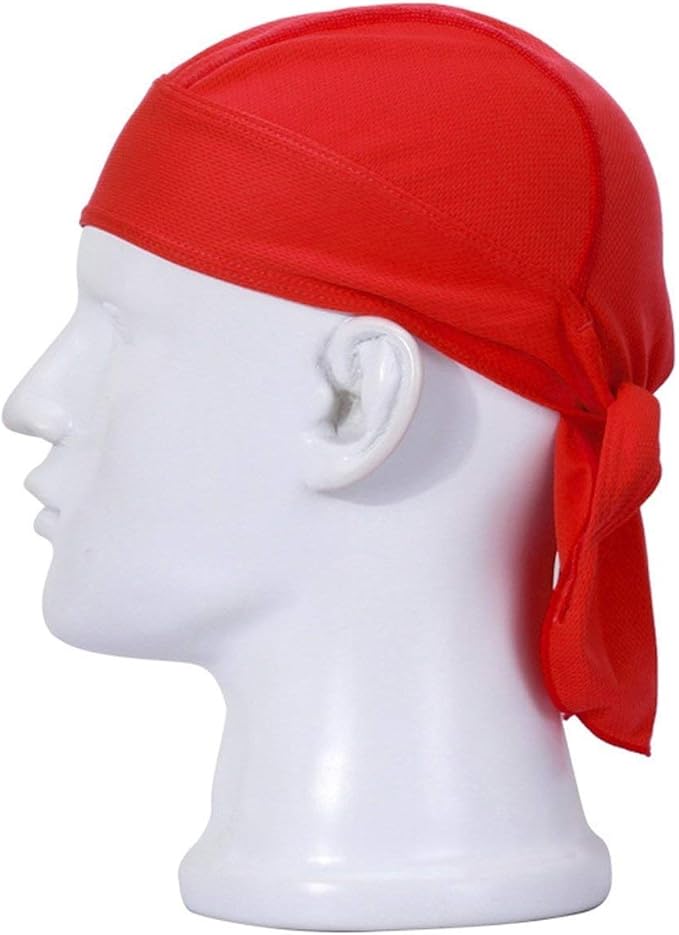 Cap in Many Colors Dry Wicking Sports Bandana Red Black Cap Mens Ladies