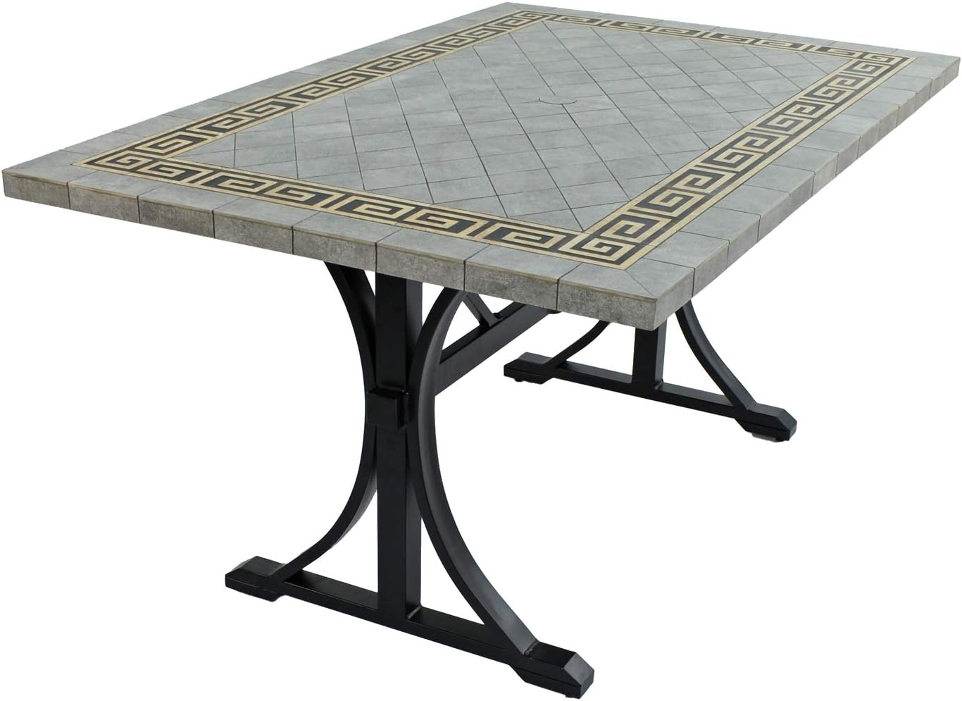 Byron MANOR BURLINGTON Dining Table, Grey, Gold & Brown