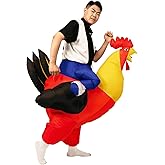 OrionVista Inflatable Chicken Costume Inflatable Costumes Women Men Funny Ride On Rooster Costume Blow up Costumes Cosplay