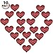 YPS 10 Pairs Disposable Adhesive Pasties - Sexy Nipple Cover Multi Colors (10 Pairs Heart Glitter-Red)