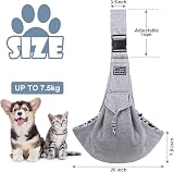 Adiwo Puppy Carrier Reversible Hands-Free Dog Sling Small Medium Pets Carrier view 2