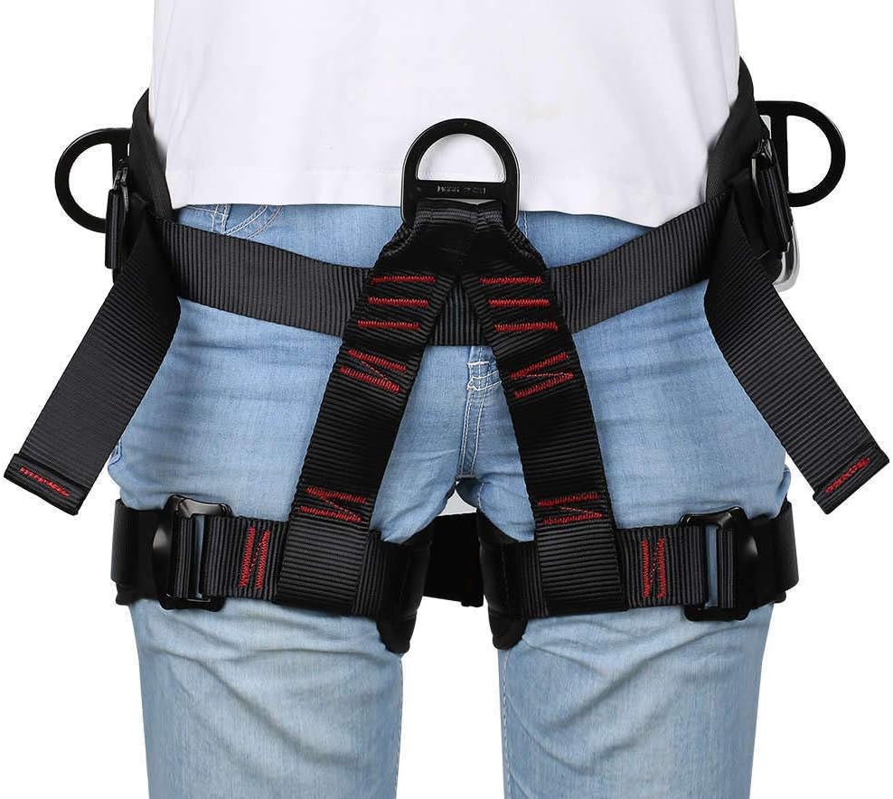 HandAcc Climbing Harness, Thicken Professional Half Body Safety Belt for Rock Climbing, Fire Rescue, Expanding Training and Other Outdoor Adventure Activities : Sports & Outdoors
