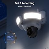 aosu Floodlight Security Camera Outdoor 3K UHD 360 PTZ 2.4GHz WiFi view 2