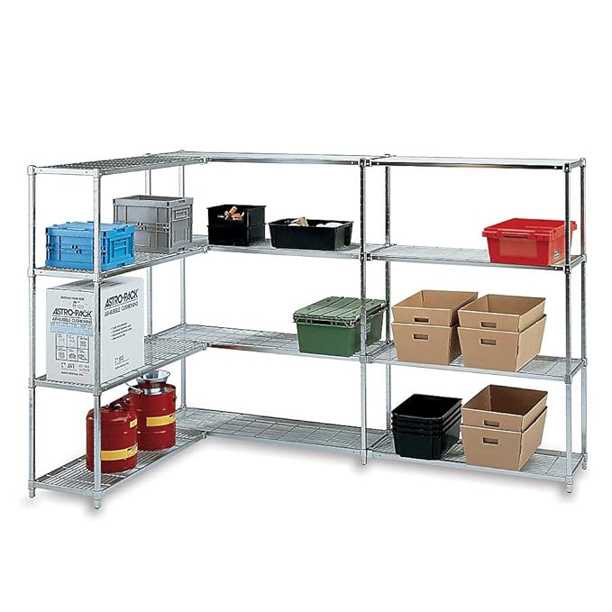 RELIUS SOLUTIONS SquarePost Open Wire Shelving 72x24x64