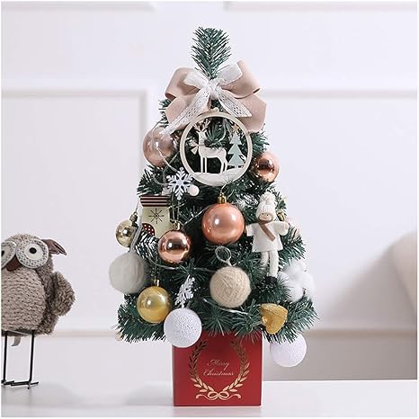 Amazon 人工樹木 ミニ人工クリスマスツリーホームルームの装飾グレート用卓上またはデスククリスマスプレゼント2色 赤とベージュ 人工植物 Color B 人工観葉植物 オンライン通販