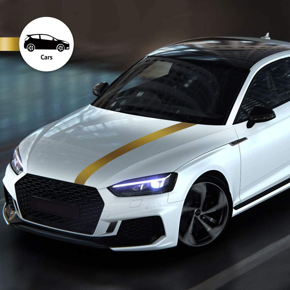 4R Quattroerre.it 10544 Trim Stripes Adhesive Strips for Cars Gold, 100 mm x 10 mt, 100mmx 10mt - Image 5