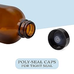 Cornucopia 8-Ounce Amber Glass Bottles with