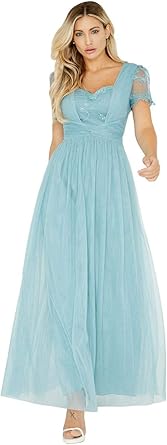 little mistress mesh top maxi dress