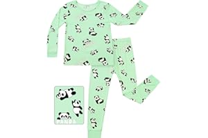 babee Reshinee Bamboo Viscose Toddler Pajamas Boys Girls Baby Car Pjs Sets 12M-8Y Kids 2pcs Long-Sleeve Sleepwear Snug fit