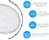 Yosoo 8-inch RGB LED Shower Head Stainless Steel Temperature Sensor Waterfall view 6