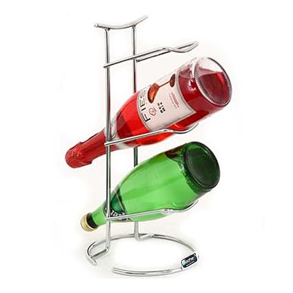 Mochen Three Bottle Bar Rack Wine Bottle Champagne Holder Rack Bar Display Stand Bracket Copper