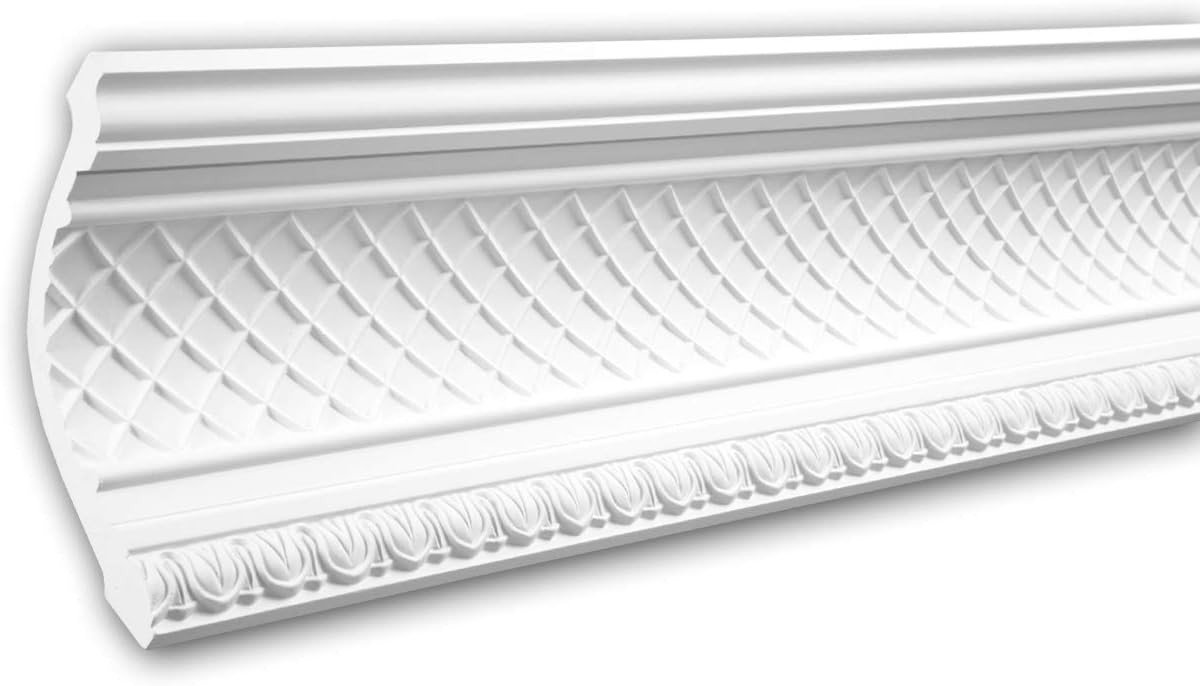 PRO[f]home® - Cornice Moulding 150138 Decorative Moulding Crown Moulding Coving Cornice timeless classic design white 2 m Profhome