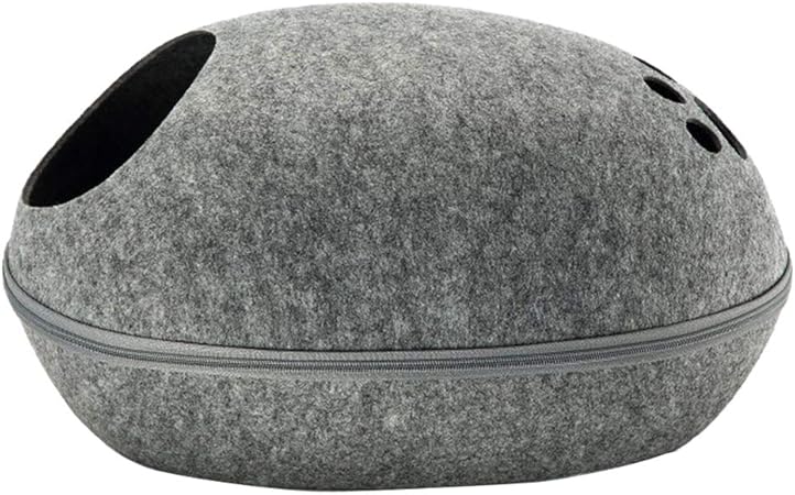 Ivyshion Panier Pour Chien Et Chat Maison Chat Confortable Chaud Igloo Nid Doux Panier Niche Caverne Mignon En Forme De Coquille Semi Fermé Pour