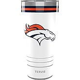 Tervis Traveler NFL Denver Broncos - Arctic Triple Insulated Tumbler Travel Cup Keeps Drinks Cold & Hot, 30oz, Stainless Steel