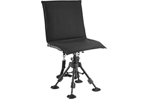 VEVOR Hunting Chair, 360° Silent Swivel, Foldable Portable Blind Chair, Heavy-Duty Steel Frame Ground Stool Seat,with Seat Co