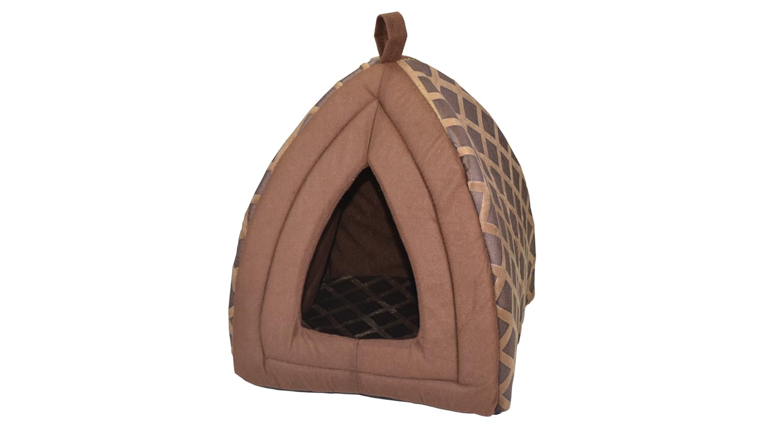 Cat BEDWAY Igloo Pet House Cosy Cave Bed House For Dog Kitten Insulated & Padded Small, Brown