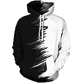 ZUEVI Men's Hoodies Novelty 3D Funny Printed Graphic Pullover Hoodie Sweatshirts with Pockets