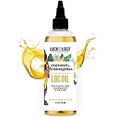 Lockology Lemongrass Scalp and Loc Oil for Dreadlocks, Moisturizing Hair Oil for Locs, Twists and Braids, Lightweight Oil for Itchy Scalp