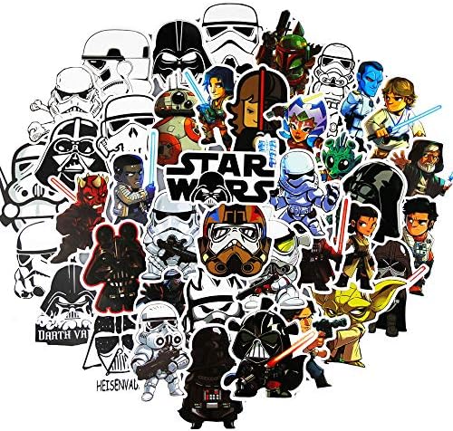 shuyilong Star Wars Stickers(100pcs),Jedi Knight Stickers for Kids,Graffiti Sticker for Water Bottle Hydro Flask MacBook iPhone iPad Phone Case Computer Car Bike Bumper Skateboard Luggage