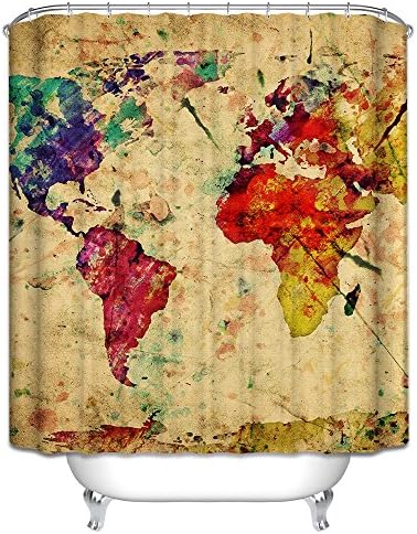 Xugoly waterproof Shower Curtain, Berry Green Red Yellow Navy Brown, Extra Long Bath Decorations Bathroom Decor Sets with Hooks Marriage Gifts (10)