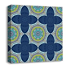 Canvas Wall Art Traditional National Culture Painting Artwork for Home Prints Framed - 12x12 inches