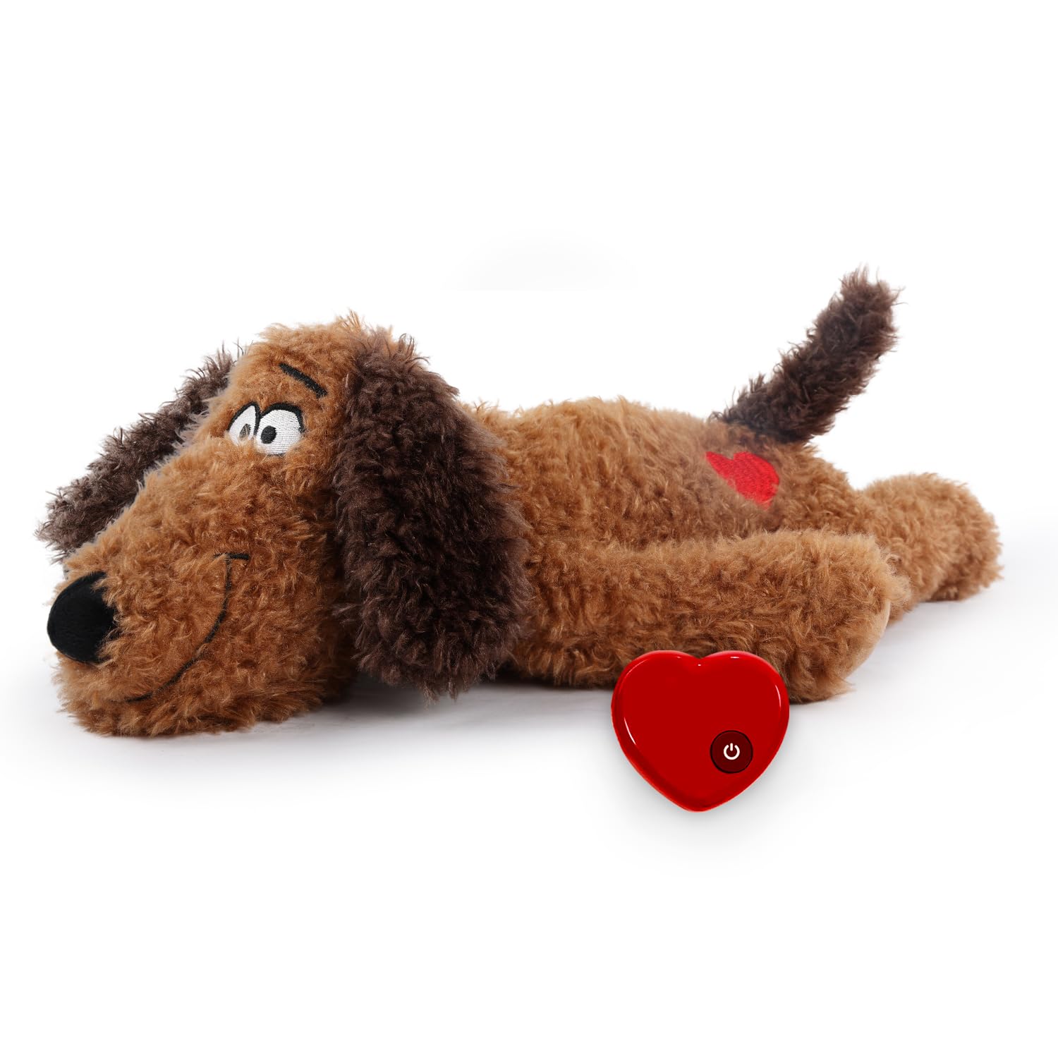 Photo 1 of ALL FOR PAWS Dog Stuffed Animal with Heartbeat - Anxiety Relief & Behavioral Training Aid for Puppies | Perfect Sleep Aid Plush Toy for Small Dogs (48cm Brown Dog)