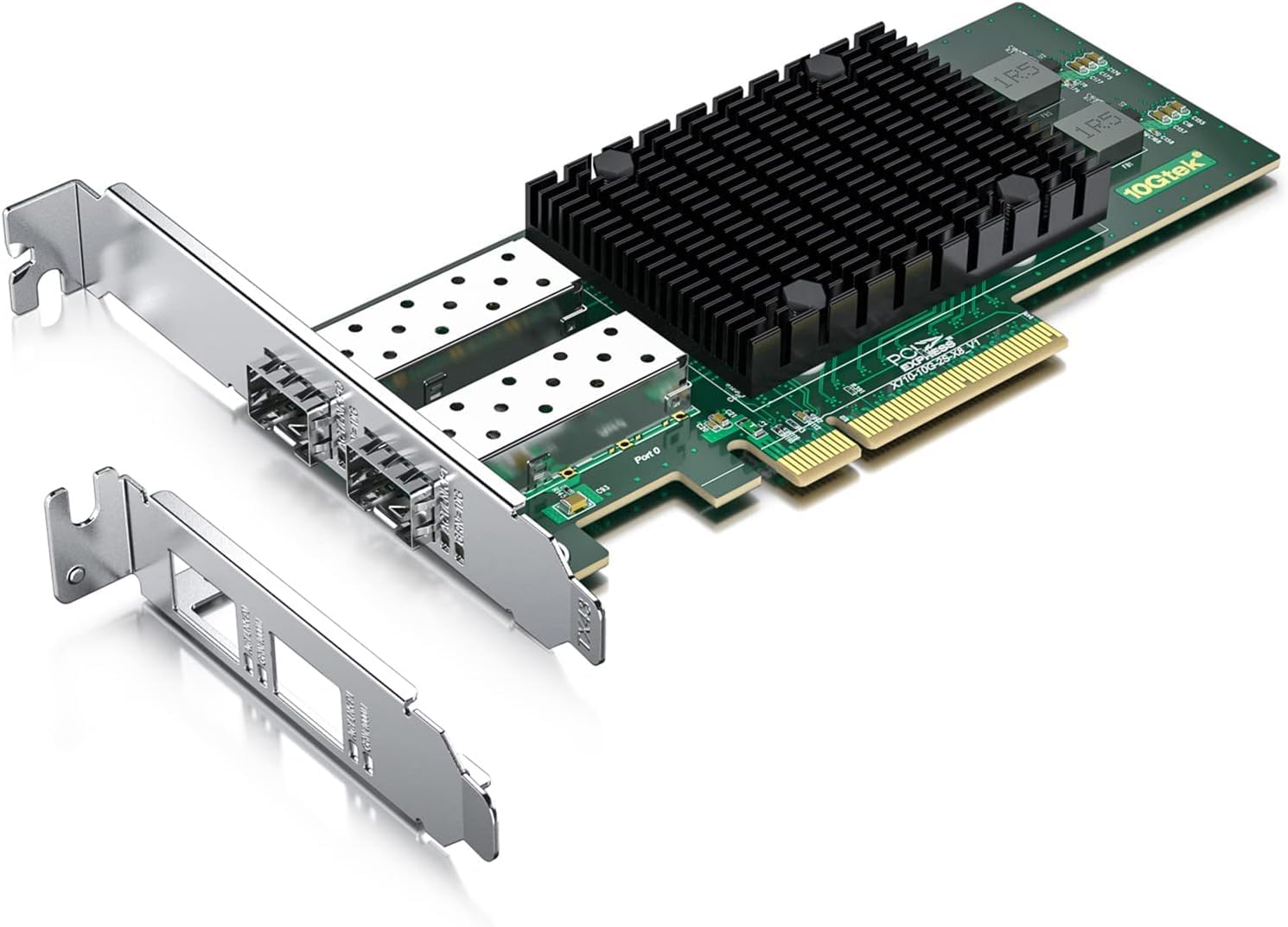 H!Fiber.com 10G Ethernet network card,2 ports SFP+ NIC,10GbE CNA,function equal to X710-DA2,with Intel X710-BM2 Chip,support Windows Server/Linux/VMware (not support X11, MAC)